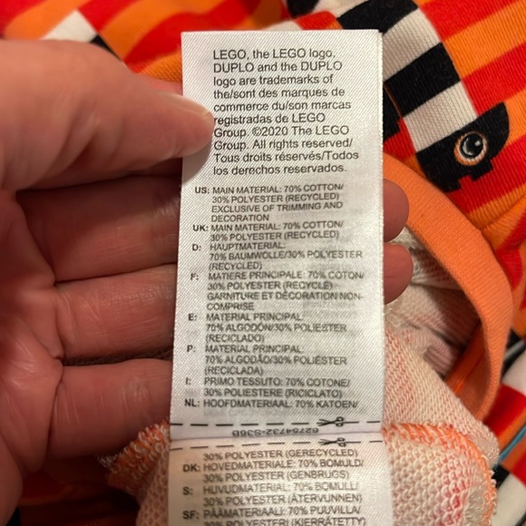 One of a Kind  Boys Kids Adidas and Lego Duplo One Piece Sleeper Pajamas size 2T - Picture 12 of 16